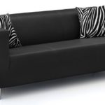 B-famous 3-Sitzer Sofa Cube 183 x 85 cm, PU, schwarz