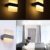 Lanfu Wandlampe Warmweiße elegantes und modernes Design LED Wandleuchten ideal für Schlafzimmer ,Wohnzimmer, Treppenhaus und Lounges / 7 W / 150*120*90MM / led Flurlampe in Silber und Glas / CE Zertifizierung2