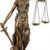 Dekofigur Justitia Göttin der Gerechtigkeit Skulptur bronziert