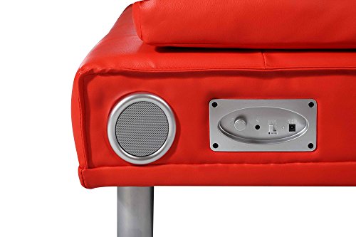 Neue Manhattan moderne'Sleep Design'Kunstleder, 3-Sitzer, mit Bluetooth-Stereo-Lautsprecher schwarz, Rot, Weiß, Grün oder Braun, Kunstleder, rot, Drei Sitze 60 watts2