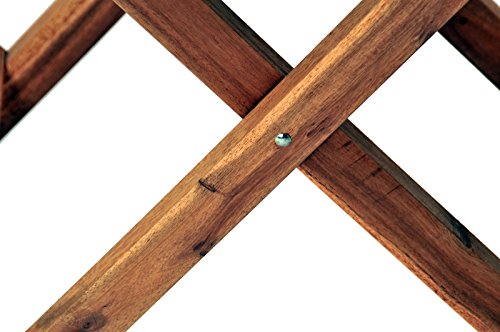 SAM® Akazie-Holz Tablett Amapola mit Ständer, Servierwagen mit mehrfach geschliffener Oberfläche, zusammenklappbarer Ständer, ideal für Balkon, Terrasse oder Garten3