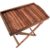 SAM® Akazie-Holz Tablett Amapola mit Ständer, Servierwagen mit mehrfach geschliffener Oberfläche, zusammenklappbarer Ständer, ideal für Balkon, Terrasse oder Garten1