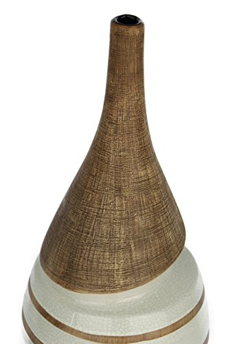 XL Elegante Vase - Ausgefallenes Design / Hochwertiges Keramik / 45 x 17 x 17 cm / 100% Wasserdicht2