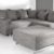 Design Ecksofa mit Hocker LOFT Strukturstoff grau Federkern Sofa OT beidseitig aufbaubar2