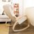 SoBuy® Neu-Schaukelstuhl (verstellbares Fussteil),Relaxstuhl,Relaxsessel mit Tasche, FST16-W8