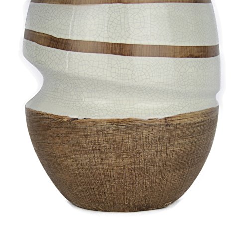 XL Elegante Vase - Ausgefallenes Design / Hochwertiges Keramik / 45 x 17 x 17 cm / 100% Wasserdicht1