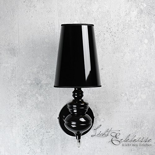 Design wandleuchte in schwarz gold innen e27 230v wandlampe für ...