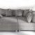 Design Ecksofa mit Hocker LOFT Strukturstoff grau Federkern Sofa OT beidseitig aufbaubar3