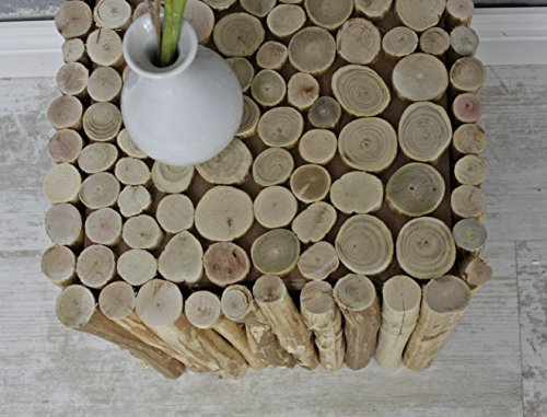 elbmöbel Hocker in braun aus Holz eckig (Würfel)2