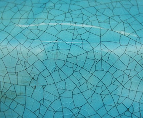 Hochwertige Used Look Vase Türkis 940 / Keramik / Unikat / 28 x 19 x 19 cm4