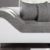 Großes Ecksofa SULTAN weiss Strukturstoff grau OT rechts4