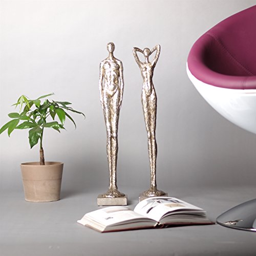 DESIGN SKULPTUR SET FRAU & MANN MILLENIUM oscar deko statue figur NEU