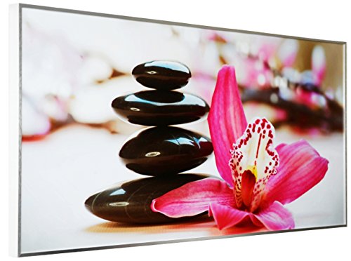 Bildheizung 750 Watt Steine und Orchidee
