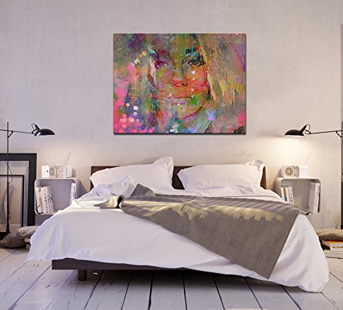 Thoughtful Girl - Premium Kunstdruck Wand-Bild - 100x75cm XXL Leinwand-Druck in deutscher Marken-Qualität - Leinwand-Bilder auf Holz-Keilrahmen als moderne Wohnzimmer-Deko1
