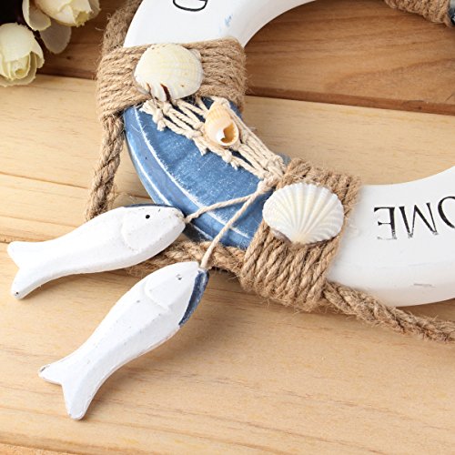 UniqueBella Luxus Blau und Weiß Maritime Rettungsring Welcome on Board Schwimmring UniqueBella Luxus Blau und Weiß Maritime Rettungsring Welcome on Board Schwimmring2