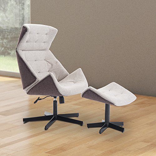 Homcom® Fernsehsessel Relaxsessel mit Hocker Drehbar