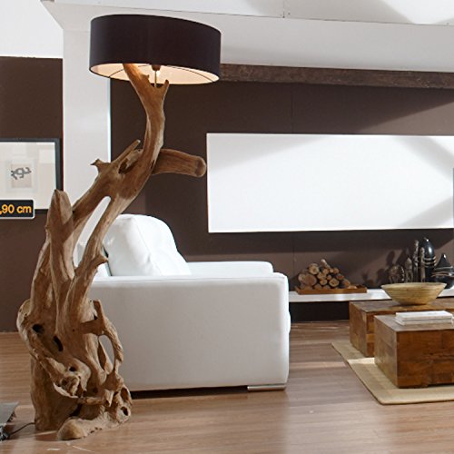 Standlampe aus Teakholz