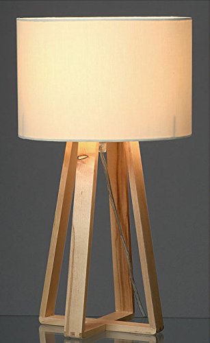 Lampe Tischlampe aus hellem Kiefernholz