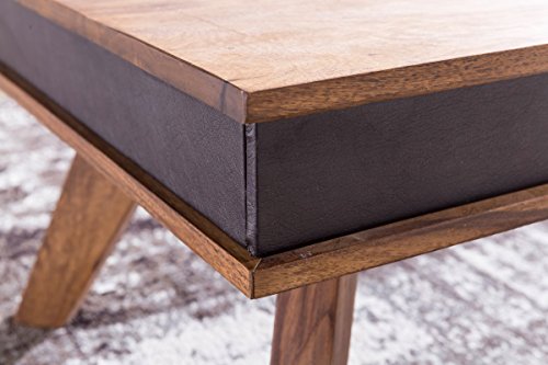 Couchtisch mit Kunstleder braun