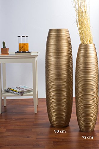 Große Bodenvase goldfarben